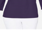 Blusa de algodão com aparência em camadas feminina Karen Scott, roxa, tamanho pequeno P
