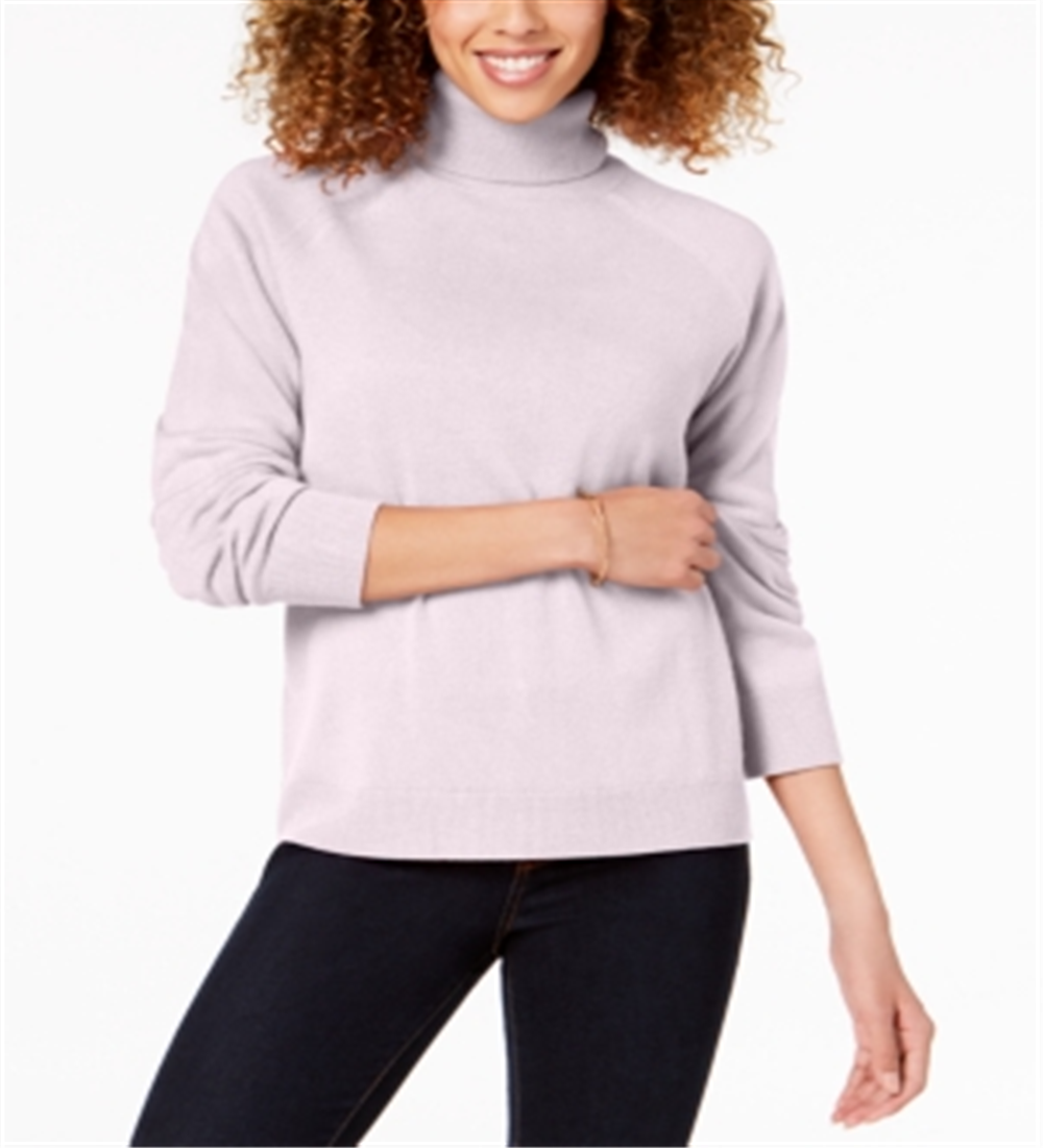 Karen Scott Suéter Feminino Gola Alta Rosa Tamanho P