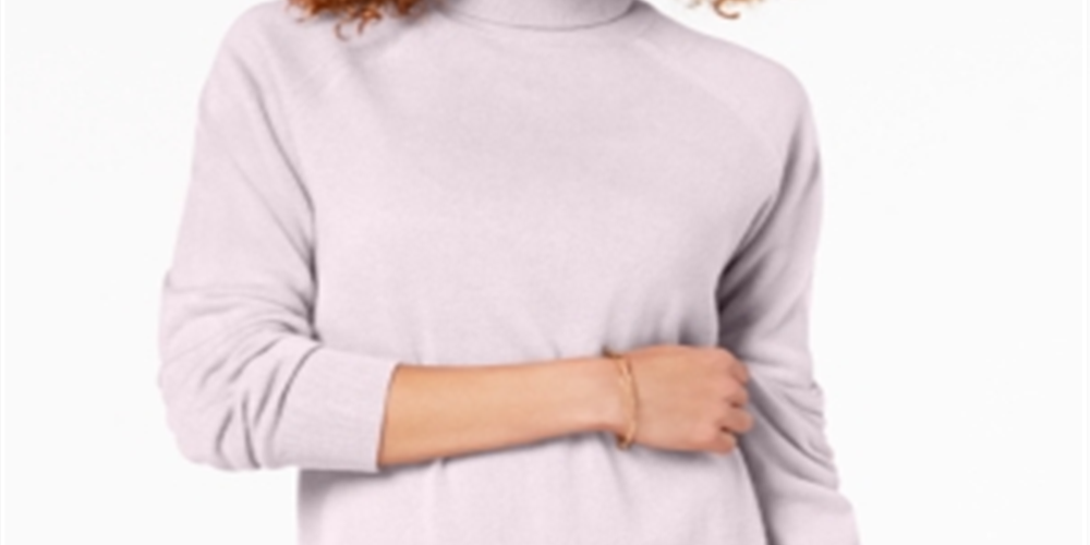 Karen Scott Suéter Feminino Gola Alta Rosa Tamanho P