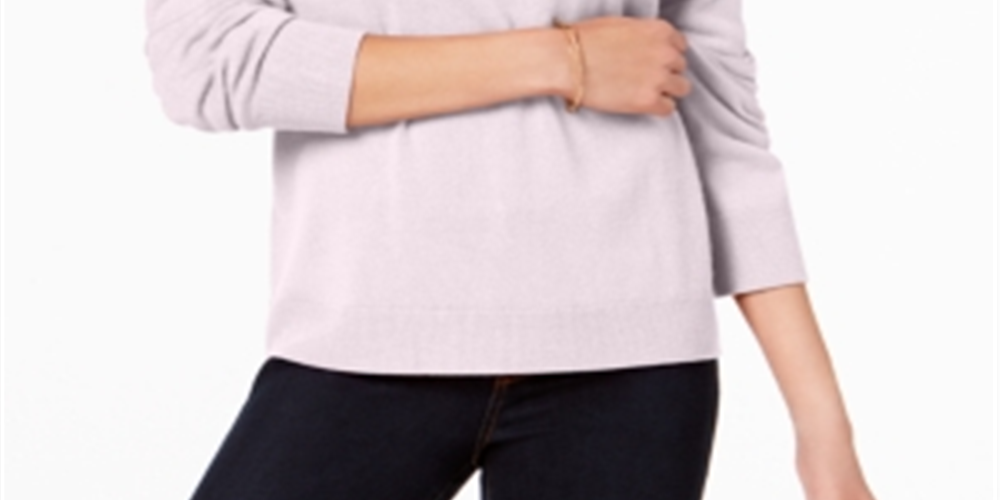 Karen Scott Suéter Feminino Gola Alta Rosa Tamanho P