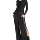 Calça Rachel Roy Rani High Rise Paillettes Feminina Preta Tamanho 14