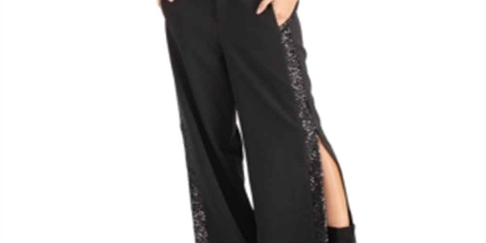 Calça Rachel Roy Rani High Rise Paillettes Feminina Preta Tamanho 14