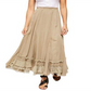 Saia plissada feminina Free People Sage Cypress, verde, tamanho M