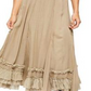 Saia plissada feminina Free People Sage Cypress, verde, tamanho M