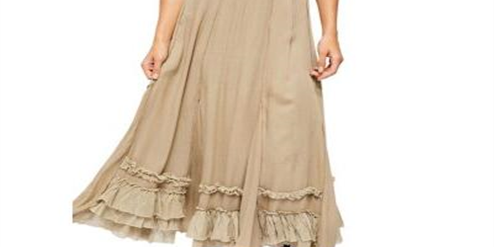 Saia plissada feminina Free People Sage Cypress, verde, tamanho M