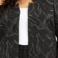 Suéter feminino Alfani Plus Jacquard com gola metálica, preto, tamanho 0X
