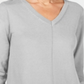 Karen Scott Suéter Feminino Gola V Cinza Tamanho Grande