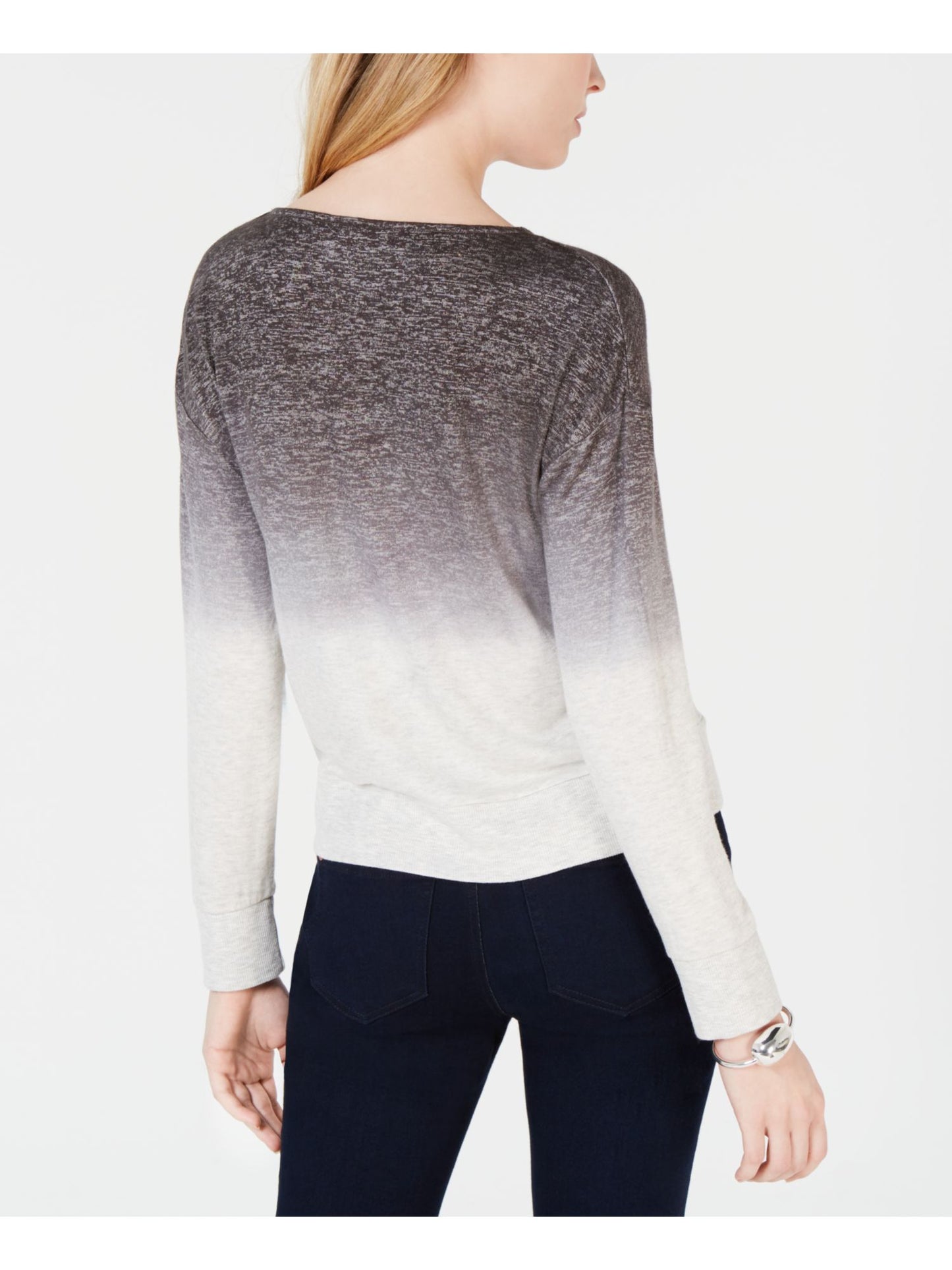 Suéter pulôver feminino Bar III Dip Dye cinza tamanho X-S