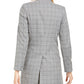 Calvin Klein Blazer Xadrez Feminino para Trabalho Cinza Tamanho 10 Petite