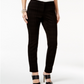 Calça skinny xadrez flocada feminina Alfani, preta, tamanho 14P