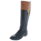 Botas de montaria Tommy Hilfiger Ilia Leather Logo femininas, pretas, tamanho 6