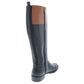 Botas de montaria Tommy Hilfiger Ilia Leather Logo femininas, pretas, tamanho 6