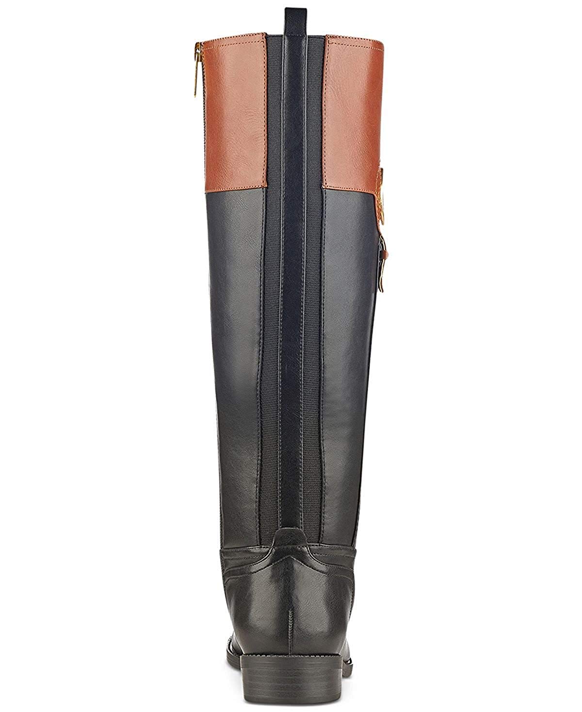 Botas de montaria Tommy Hilfiger Ilia Leather Logo femininas, pretas, tamanho 6