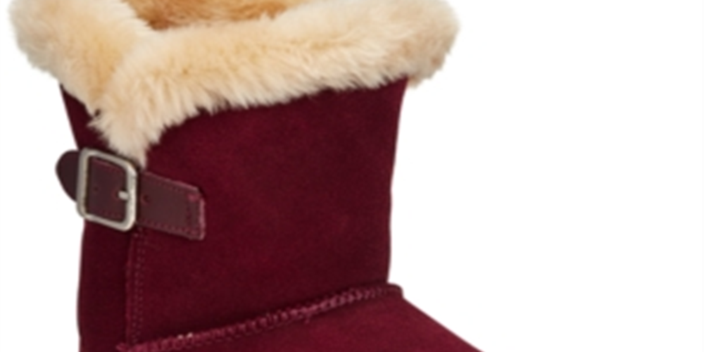 Botas de inverno femininas de camurça estilo &amp; co, vermelhas, tamanho 6 M