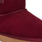 Botas de inverno femininas de camurça estilo &amp; co, vermelhas, tamanho 6 M