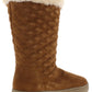 Botas femininas confortáveis ​​acolchoadas Nikyy com bico redondo e plataforma marrom, estilo &amp; co, 5 m
