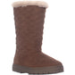 Botas femininas confortáveis ​​acolchoadas Nikyy com bico redondo e plataforma marrom, estilo &amp; co, 5 m