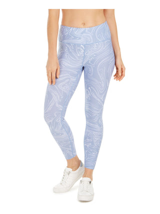 Calça legging feminina estampada Calvin Klein azul tamanho grande