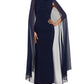 Vestido feminino Betsy &amp; Adam azul tamanho 10