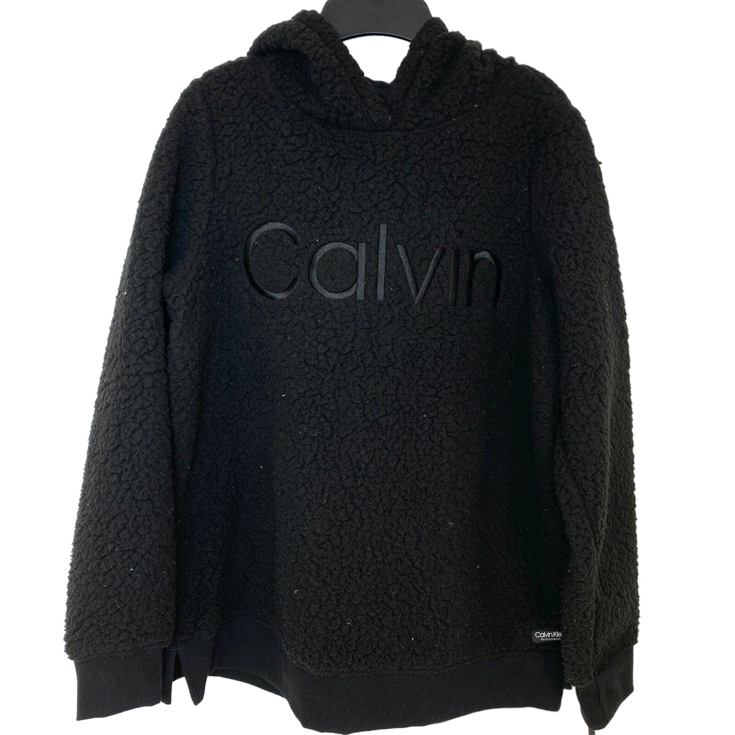 Calvin Klein Moletom com capuz feminino Performance Logo Fleece Roxo Tamanho XXG