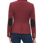 Tommy Hilfiger Blazer Feminino com Um Botão e Cotoveleira Vermelho Tamanho 14
