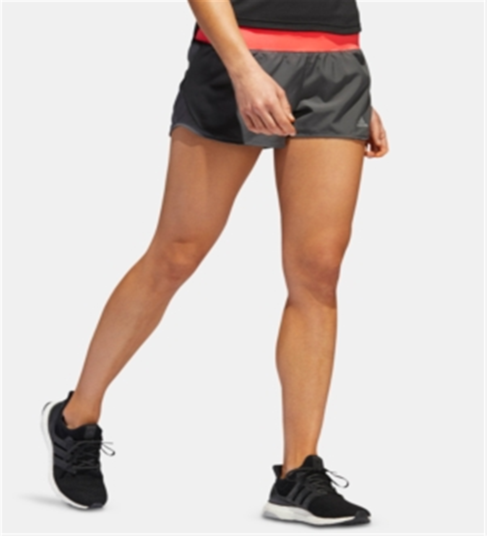 Shorts Adidas Run It ClimaLite Feminino Cinza Tamanho Grande