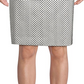 Calvin Klein Saia feminina com fenda traseira e zíper, textura salpicada, preta, tamanho 10