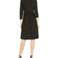 Vestido envelope falso estampado feminino Anne Klein, preto, tamanho XX-S