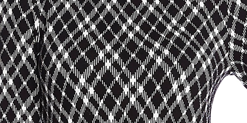 Vestido suéter feminino CeCe com gola babada em jacquard e ajuste evasê, preto, tamanho P