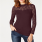 INC International Concepts Top de renda feminino com jugo, tamanho XS