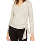 Blusa feminina com lantejoulas e botões INC International Concepts, cinza, tamanho pequeno