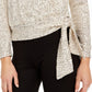 Blusa feminina com lantejoulas e botões INC International Concepts, cinza, tamanho pequeno