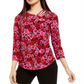 INC International Concepts Top feminino com alças e estampa floral, preto, tamanho X-S