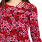 INC International Concepts Top feminino com alças e estampa floral, preto, tamanho X-S