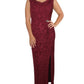 Vestido de noite longo sem mangas Alex Evenings feminino, vermelho, tamanho 14