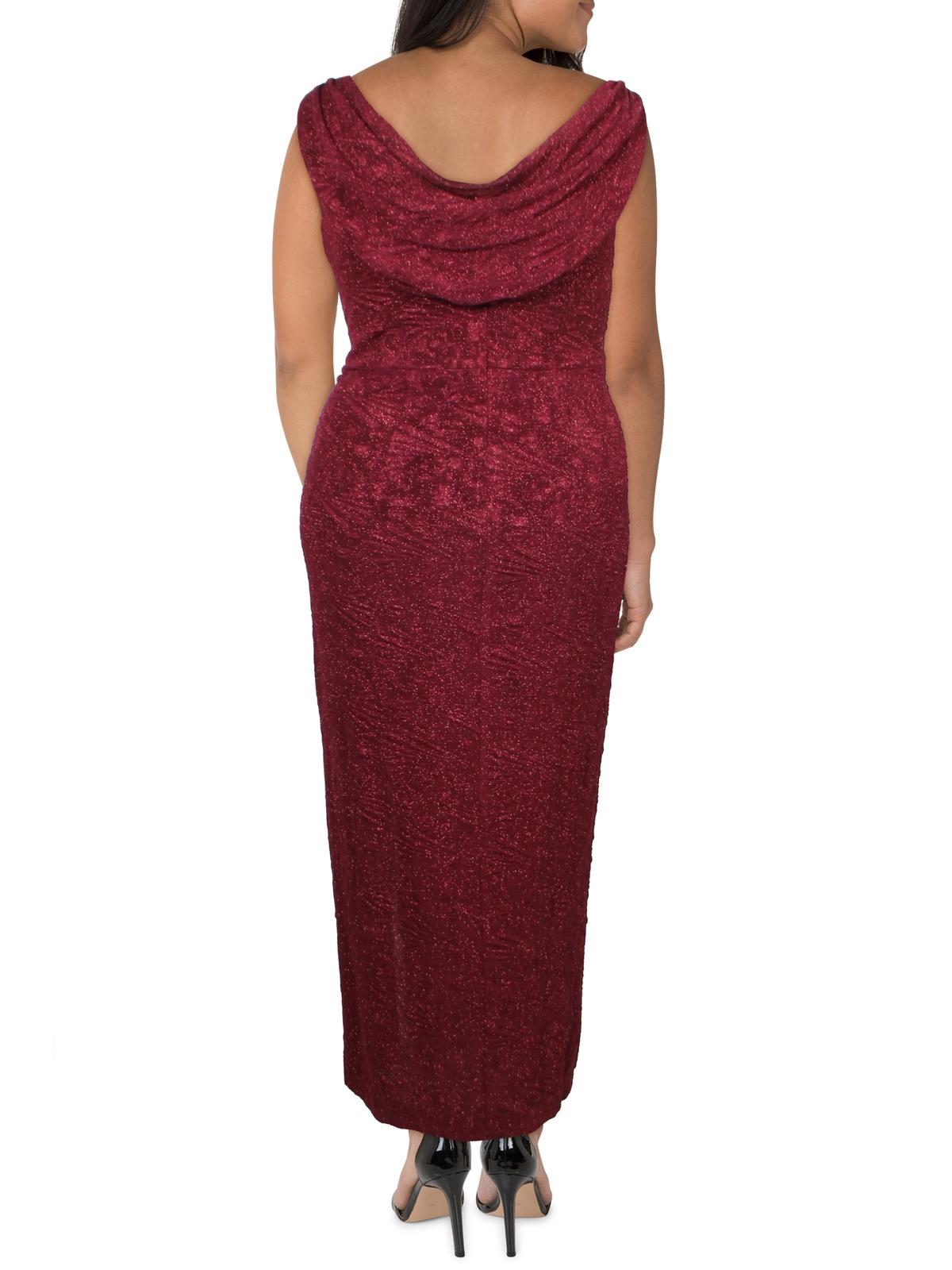 Vestido de noite longo sem mangas Alex Evenings feminino, vermelho, tamanho 14