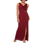 Vestido de noite longo sem mangas Alex Evenings feminino, vermelho, tamanho 14
