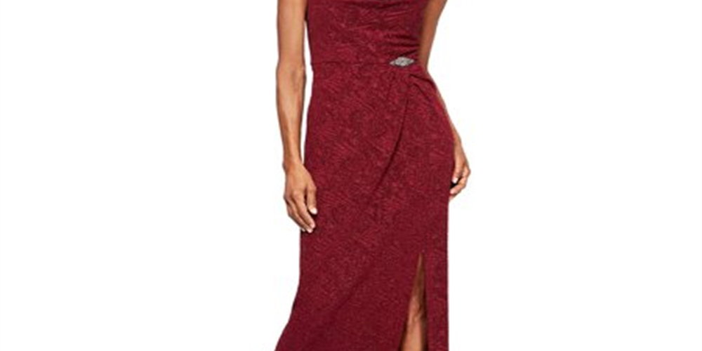 Vestido de noite longo sem mangas Alex Evenings feminino, vermelho, tamanho 14