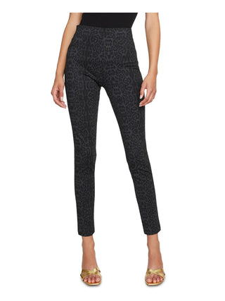 Leggings femininas elásticas com estampa animal da Sanctuary, pretas, tamanho GG