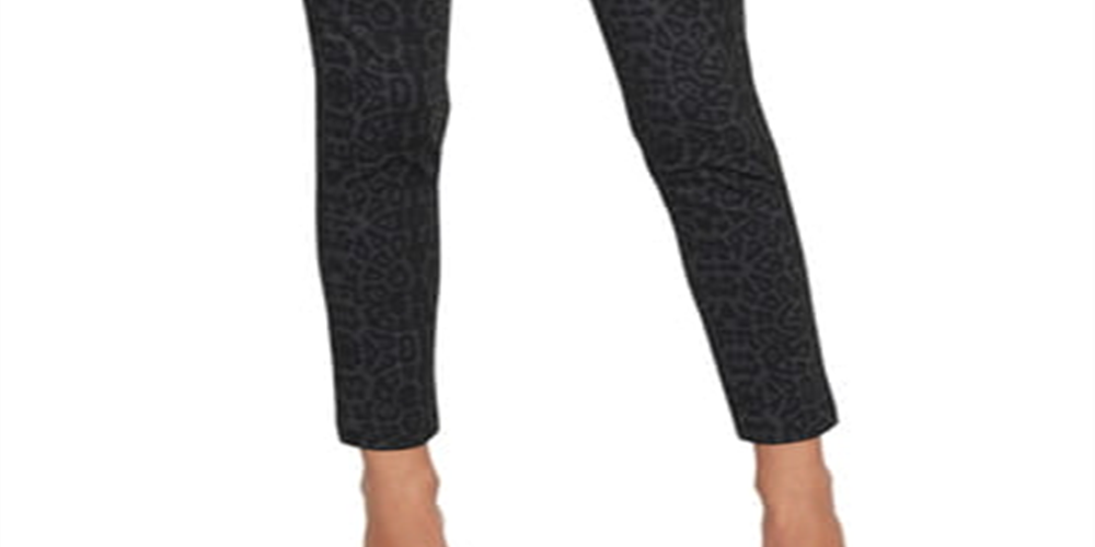 Leggings femininas elásticas com estampa animal da Sanctuary, pretas, tamanho GG