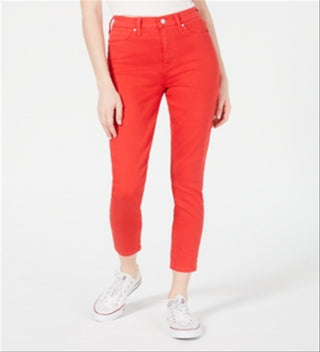 Celebrity Pink Junior's High Rise Colored Skinny Ankle Jeans Red Size 0