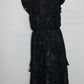 INC International Concepts Vestido de festa feminino com babados metálicos, sem mangas, decote em V, midi, azul, tamanho extragrande