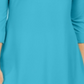Túnica feminina JM Collection com ilhós e ombros descobertos, azul, tamanho XL