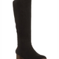 Estilo &amp; Co. Feminino Finnly Suede Fechado Biqueira Acima do Joelho Moda, Preto, Tamanho 6