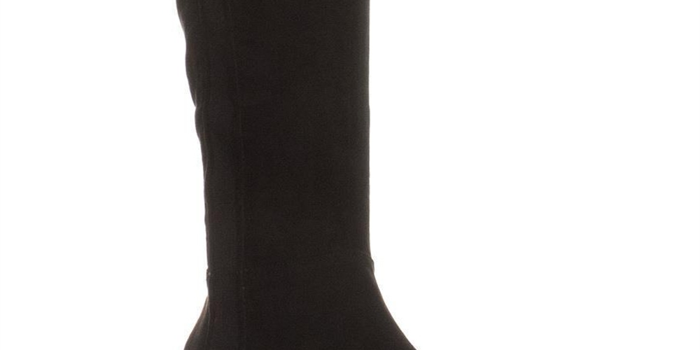 Estilo &amp; Co. Feminino Finnly Suede Fechado Biqueira Acima do Joelho Moda, Preto, Tamanho 6