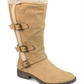 Botas altas de cano alto Santell de pele sintética para mulheres White Mountain, marrom, tamanho 5M