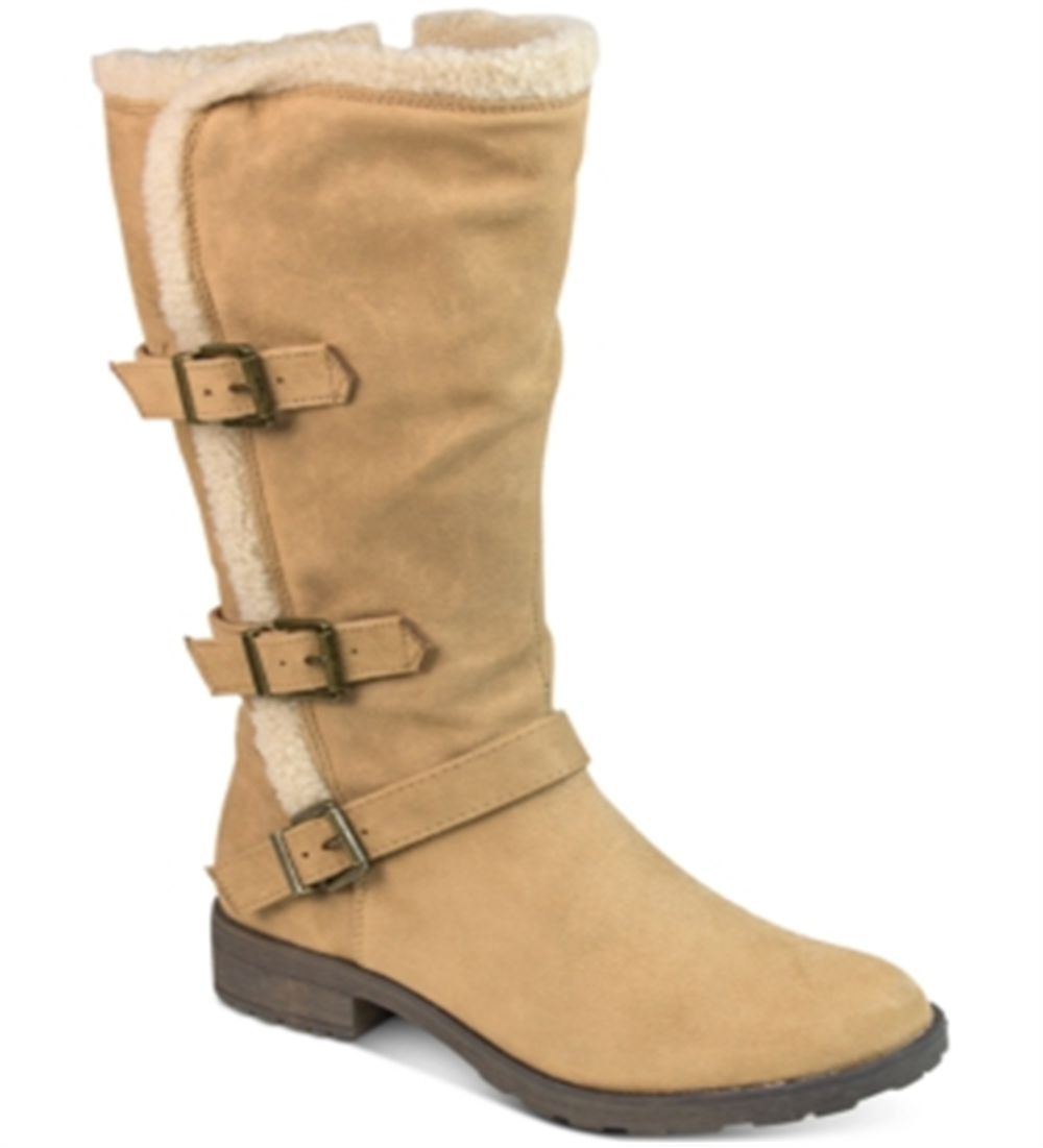 Botas altas de cano alto Santell de pele sintética para mulheres White Mountain, marrom, tamanho 5M