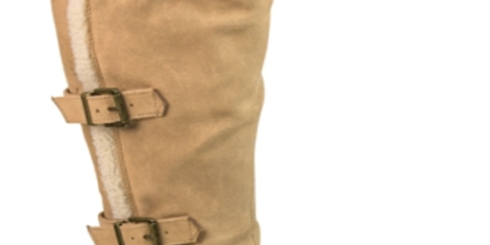Botas altas de cano alto Santell de pele sintética para mulheres White Mountain, marrom, tamanho 5M