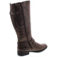 Botas de montaria altas Baretraps Alysha de couro sintético femininas, tamanho 5 M, cinza-claro