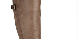 Botas de montaria altas Baretraps Alysha de couro sintético femininas, tamanho 5 M, cinza-claro
